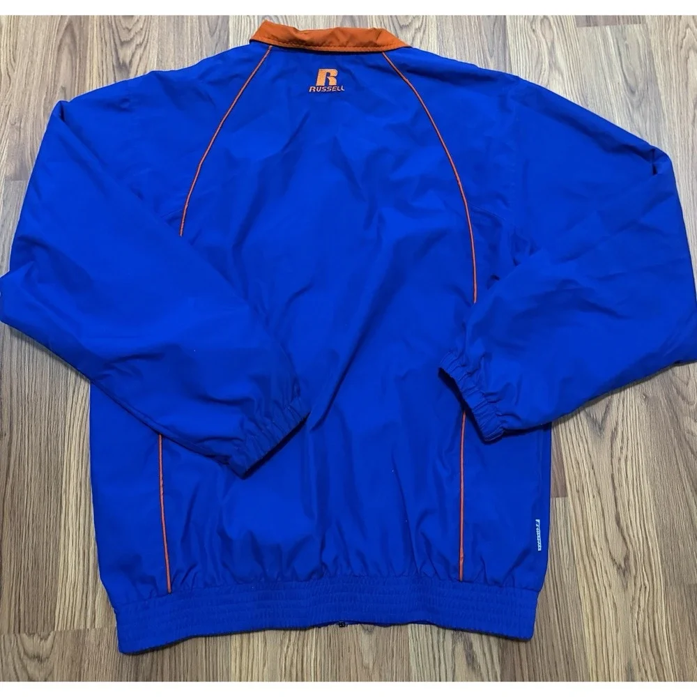 Florida Gators Jacket Mens Medium Russell Athletic Team Issue Windbreaker Blue